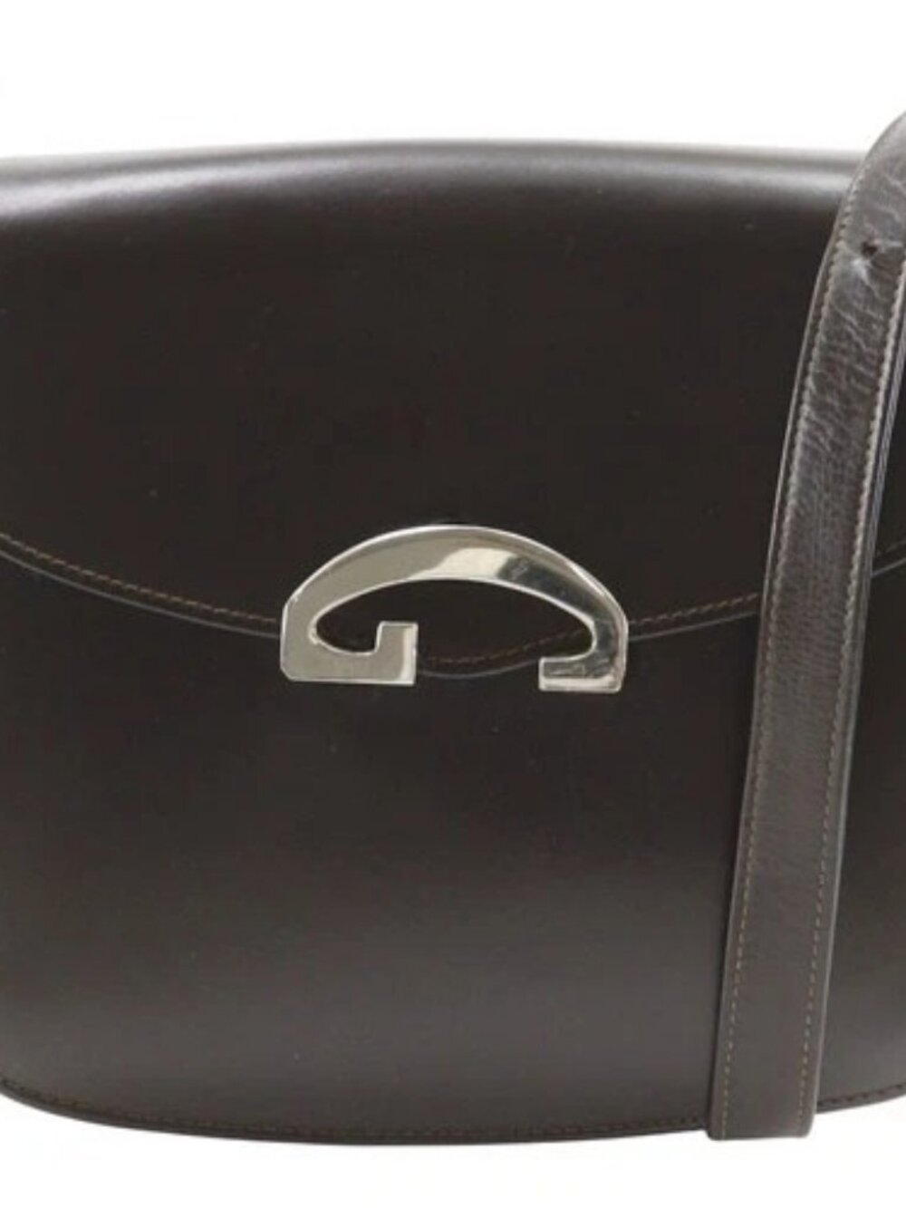 GUCCI Old Gucci Shoulder Bag vintage Brown Calfskin Women